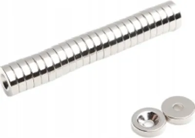 Obrázek produktu pro Neodymový kroužkový magnet MP 12x(8x4)x3 N38 pro šroub 10 kusů