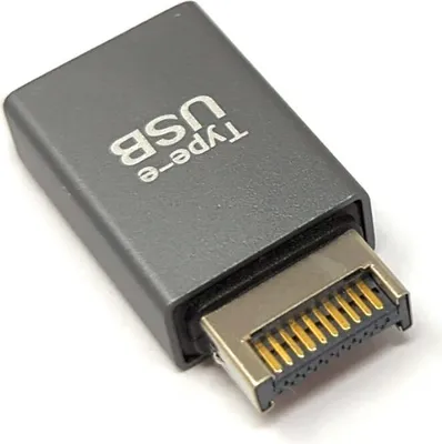 Produktbild von USB 3.1 Adapter Typ E Stecker zu 3.0 Typ A Buchse Adapter in Grau
