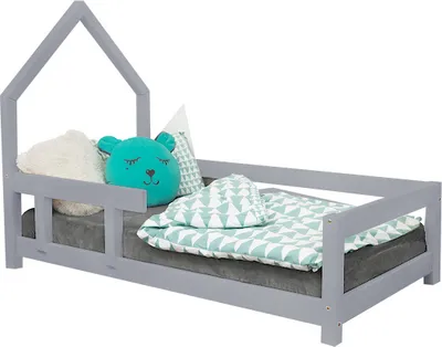 Produktbild von Kinderhausbett POPPI 90 x 180 Grau 2