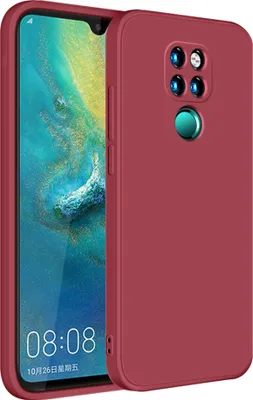 Produktbild von Huawei Mate 20 Hülle, LaimTop Slim Liquid Silikon Gel Gummi Schutzhülle für Huawei Mate 20 Rot