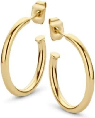 Produktbild von CO88 Collection Elemental 8CE-70059 Stalen Oorringen - Rond 20 mm - Goudkleurig