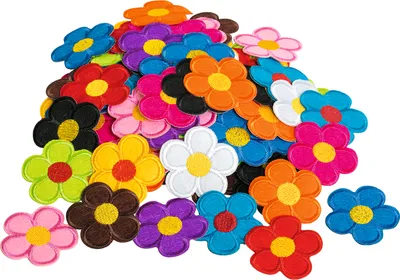 Produktbild von VBS XXL Bügelapplikationen "Blüten-Mix", 120 Stück