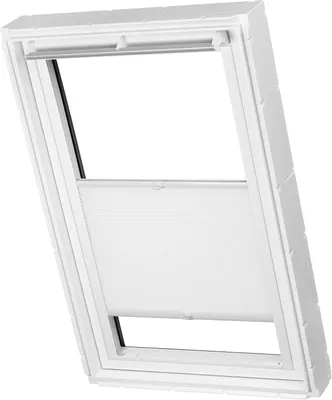 Produktbild von Dachfenster Plissee ohne Bohren für Velux Fenster, Klebemontage, Weiß
