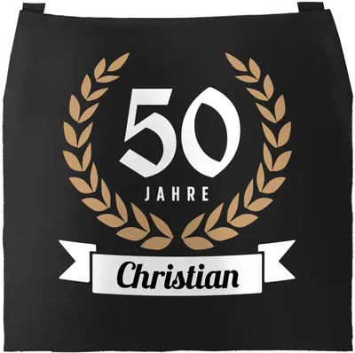 Produktbild von Küchen-Schürze mit Namen Kochschürze Männer Frauen personalisierte Geschenke zum Geburtstag SpecialMe® Gold schwarz unisize