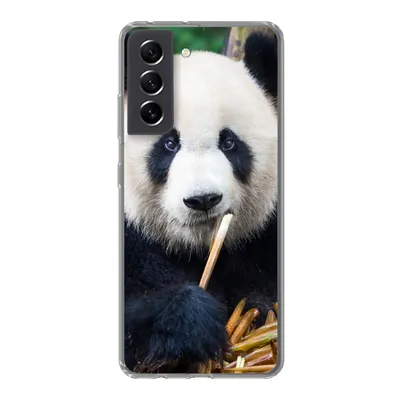 Produktbild von MuchoWow® Handyhülle Schutzhülle Hülle für Samsung Galaxy S21 FE Panda - Bambus - Natur Silikon Softcase Handy Hülle - Mobiltelefonhülle