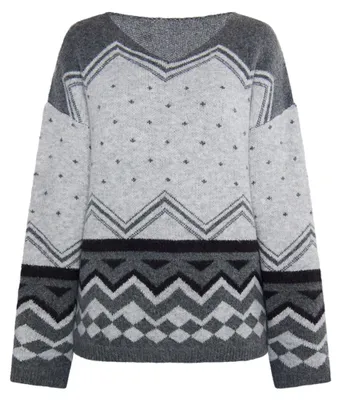 Produktbild von Gaya damen pullover - grau mehrfarbig, XL/XXL