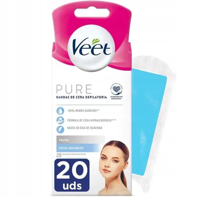 Immagine prodotto di Veet Delicate Cera in Strisce Viso Sensibile - 20 Pezzi