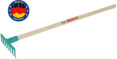 Zdjęcie produktu dla Grabie ogrodowe Bosch Theo Klein 2718 | Solidne grabie dla dzieci z wytrzymałym uchwytem | Praktyczna pętla do zawieszania | Zabawka dla dzieci w wieku od 3 lat