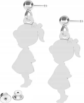 Image de Boucles d'oreilles argent fille famille pour maman famille fille ARGENT 925