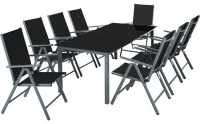 Produktbild von tectake® Aluminium Sitzgruppe 8+1