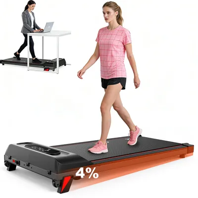 Immagine prodotto di Tapis roulant da scrivania da posizionare sotto la scrivania - tapis roulant per uso domestico - motore da 2,25 CV - portata massima 100 kg - inclinazione massima 4% - velocità da 1 a 6 km/h