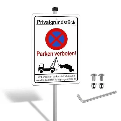 Zdjęcie produktu dla Tabliczka wjazdu do garażu aluminiowa odblaskowa 30X20 cm