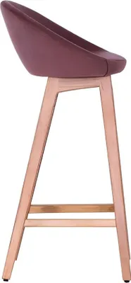 Produktbild von Modern Lila Stuhl Designer Barhocker Holzstuhl stilvoll Luxus Möbel Hocker