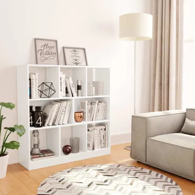 Zdjęcie produktu dla VidaXL 800171, Biały, 8 pół., Drewno, Drewno, 975 mm, 295 mm