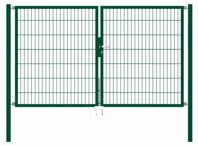 Zdjęcie produktu dla Alberts 648183 Podwójna bramka Flexo z akcesoriami, zielona, szerokość 250 cm, wysokość 140 cm