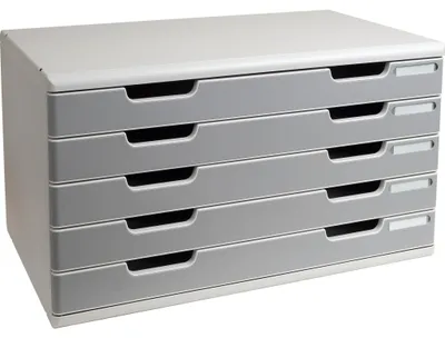Image de Exacompta Module de classement Modulo Office 5 tiroirs A3 Granit 322041D