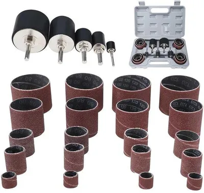 Produktbild von Schleifdrum für Bohrmaschinen-Sets - Reifenhandschuhe - Holzbearbeitung Bohrdruck