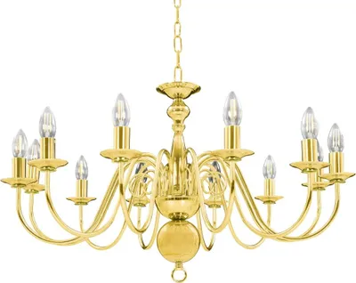Produktbild von vidaXL Kronleuchter Golden 12 x E14-Glühbirnen