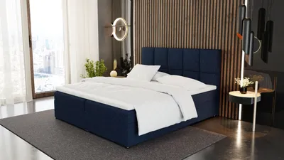 Obrázok produktu pre Americká posteľ 160x200 CANALOPE - tmavo modrá