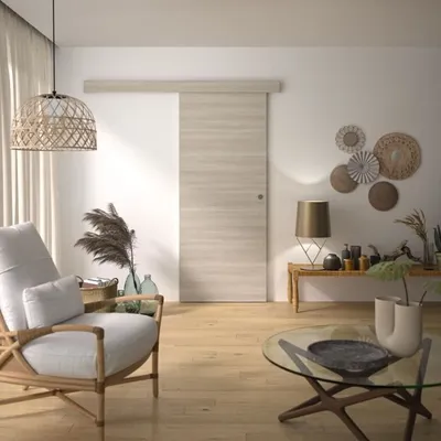 Image de Kit de porte coulissante - OPTIMUM - VERONE2 - H 204 x 83 x 3,6 cm, MDF, haute qualité, installation facile