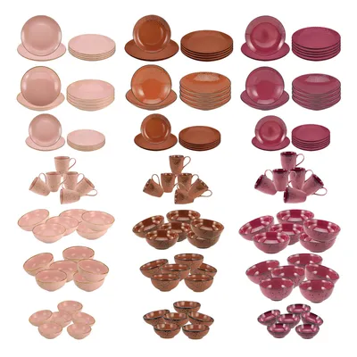 Produktbild von CreaTable, 21990, Serie NATURE COLLECTION, Terra, 6-teiliges, Sojaschale, Farbe:Terracotta