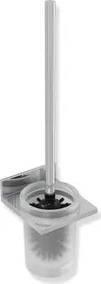 Produktbild von HEWI WC-Bürstengarnitur, Metall, verchromt, Einsatz aus Glas, satiniert