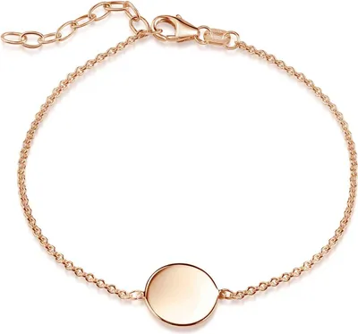 Produktbild von MATERIA by Matthias Wagner Rosegold Gravur Armband Silber 925 runde Gravurplatte SA-157-Rosegold