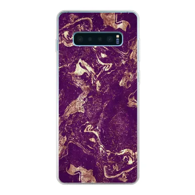 Produktbild von MuchoWow® Handyhülle Schutzhülle Hülle für Samsung Galaxy S10 Plus Naturstein - Kalkstein - Gold Silikon Softcase Handy Hülle - Schutzhülle