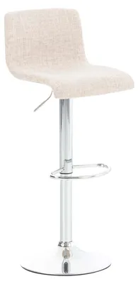 Produktbild von CLP Barhocker Hover mit Stoffbezug - creme Material Gestell Metall in Chromoptik