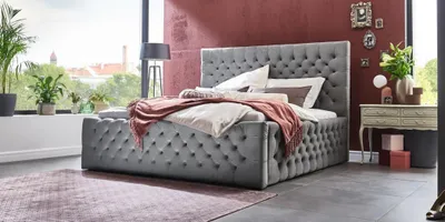 Produktbild von Schlafzimmer Hotel Bettgestell 180x200cm Neu Modernes Bett Design Betten Polster