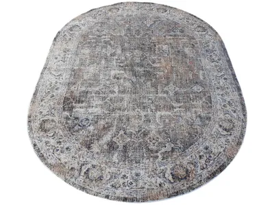 Image de Tapis ovale 200x290 cm FRANCO - beige / bleu