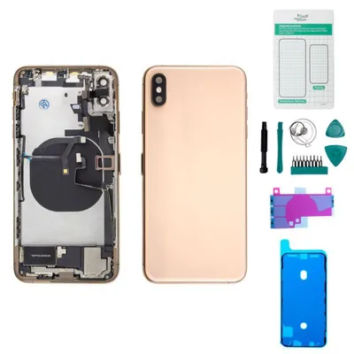 Zdjęcie produktu dla etui na iPhone XS Max ze złotą tylną obudową - zestaw