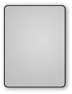 Produktbild von Wandspiegel 60x80 cm, matt schwarz, Aluminiumrahmen