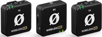 Zdjęcie produktu dla RØDE Wireless ME Dual, Mikroport, RF Wireless, 100 m, Wielokierunkowy, Bateria, Montowany odbiornik kamery