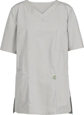 Produktbild von Greiff CARE Damen Schlupfkasack Kurzarm V-Neck Regular Hellgrau M