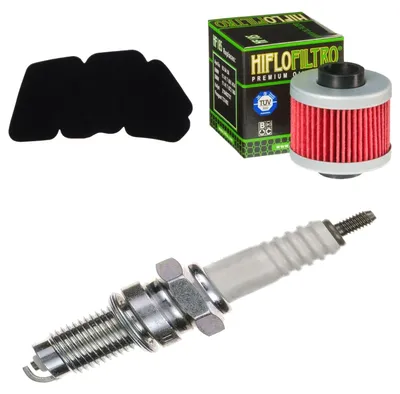 Immagine prodotto di Kit di manutenzione per Peugeot Citystar 125 2012: filtro aria, filtro olio, candela di accensione di pamoto - Nuovo