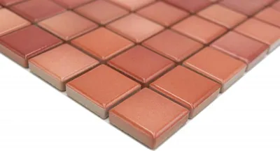 Produktbild von Handmuster Jasba Agrob Buchtal Fresh Mosaik Keramik Steinzeug brick red mix glänzend Küche Bad Dusche MOSJBF218_m