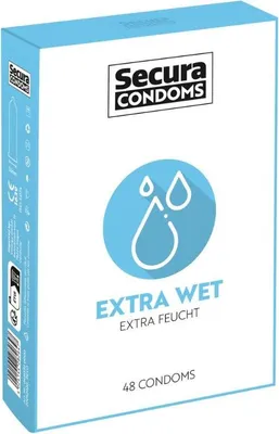 Productafbeelding van Secura Condooms, extra glijmiddel. 48 stuks