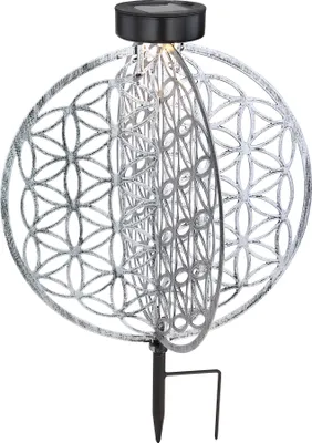 Produktbild von Globo Lighting Solarleuchte Metall silberfarben, LED