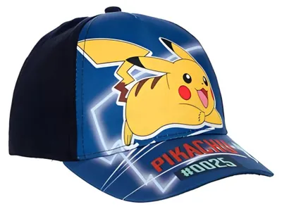 Produktbild von Pokemon Pikachu Kinder Basecap Baseball Kappe Mütze – Dunkelblau / 52