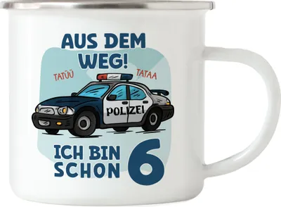 Produktbild von Aus Dem Weg Ich Bin Schon 6 Emaille Tasse Happy Birthday Geburtstagsparty 6. Geburtstag Alles Gute Geburtstagsfeier
