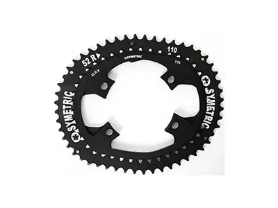 Immagine prodotto di Ingranaggio O.SYMETRIC a 4 bracci, 110 mm standard, alluminio 7075 T6, nero, adatto a set stradali Shimano Ultegra, Dura Ace a 11 velocità, 42/52T. Kit