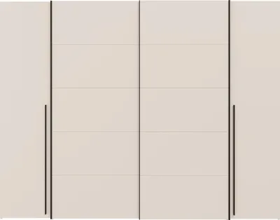 Produktbild von Forte NARAGO Kleiderschrank 270, moderner Dreh-/Schwebetürenschrank, 4-türig, Holzwerkstoff, Kaschmir|Beige, 270,3 cm breit x 210,5 cm hoch x 61,2 cm tief