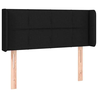 Produktbild von vidaXL Kopfteil mit Ohren Schwarz 103x16x78/88 cm Stoff