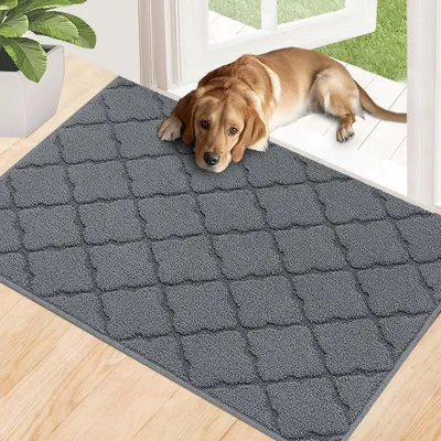 Produktbild von Schmutzfangmatte Innen 60 x 90 cm Grau rutschfest waschbar saugfähig