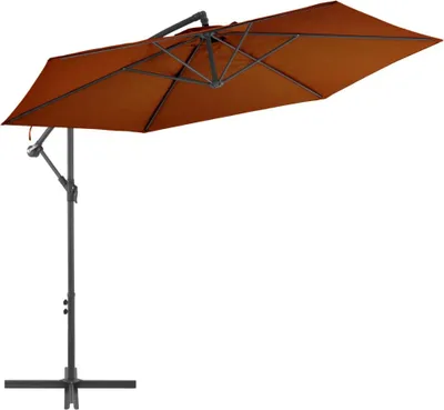 Produktbild von Ampelschirm mit Aluminium-Mast 300 cm Terrakotta
