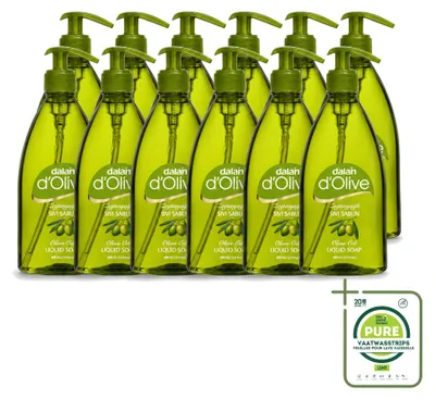 Produktbild von 12 x Dalan d'Olive Flüssigseife - Pflegend mit Olivenöl - 400 ml - Großpackung - 12 Stücke