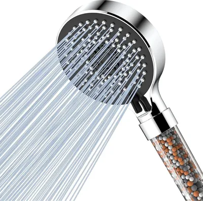 Produktbild von Magichome Wassersparender Duschkopf mit 5 Strahlarten Schwarz