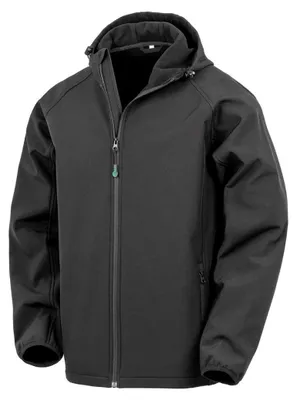 Image de Result Genuine Recycled - Veste softshell à capuche pour homme FK2222 (M) (noir)