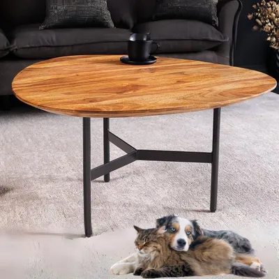 Produktbild von Design Couchtisch BELLEZA 60cm natural Holzmerkmale